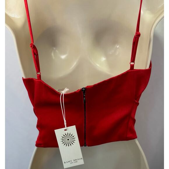 🔥 Ramy Brook Red Wrap Corset Top Sz 6 | Holiday Baddie Energy 💋 NWT - Picture 9 of 15